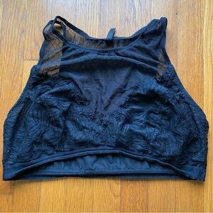 Torrid lace high neck bralette with diamond pattern